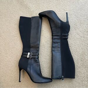 WHBM Black Tall Heeled Boots